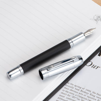 Jinhao 92 Star Series Silver & Black Metal Body Fountain Pen