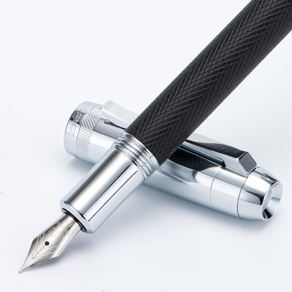 Jinhao 92 Star Series Silver & Black Metal Body Fountain Pen