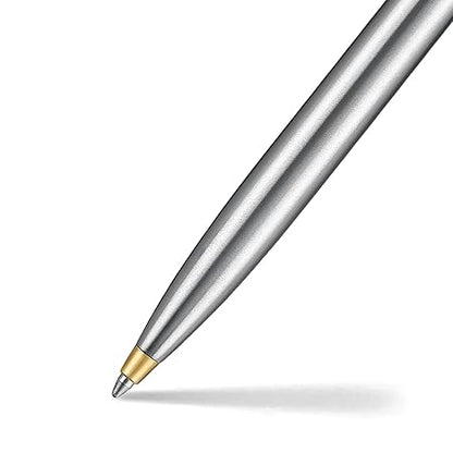 Sheaffer Sentinel Metal 333 Ballpoint Pen – Brushed Chrome with Gold-Plated Trim