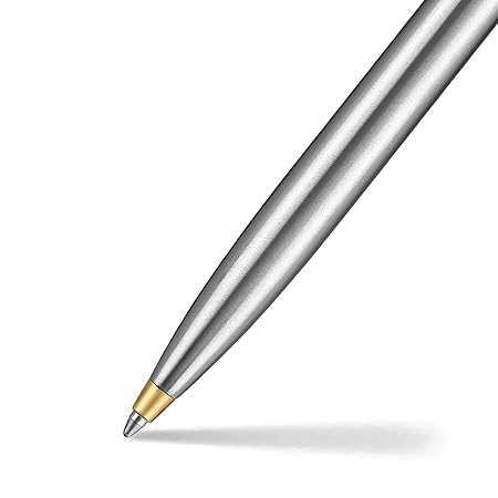 Sheaffer Sentinel Metal 333 Ballpoint Pen – Brushed Chrome with Gold-Plated Trim