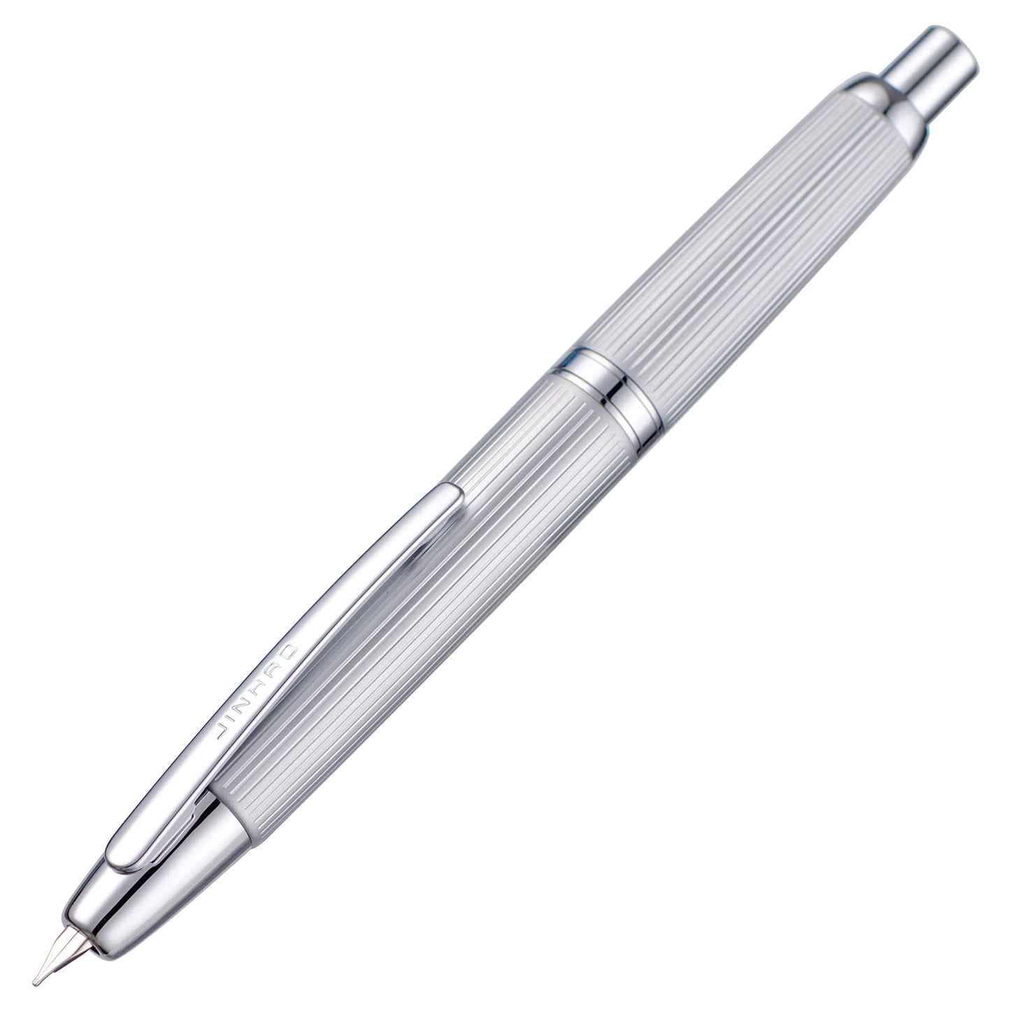 Jinhao 10 Press Brushed Matte Chrome Fountain Pen