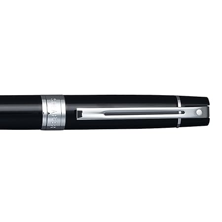 Sheaffer Gift 300 9312 Glossy Black Ballpoint Pen With Chrome Trim