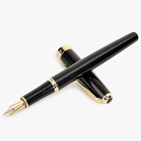 Jinhao 388 Stunning Black Metal Fountain Pen