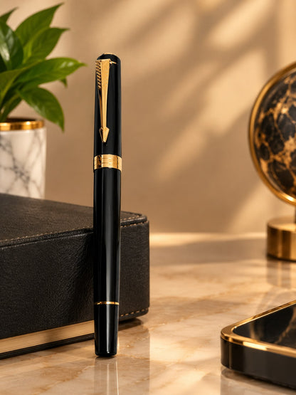 Loushi 3236 Black & Gold Roller Ball Pen
