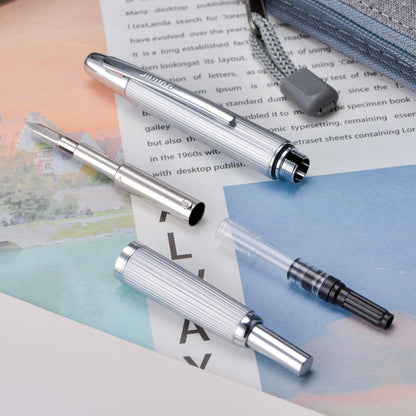 Jinhao 10 Press Brushed Matte Chrome Fountain Pen