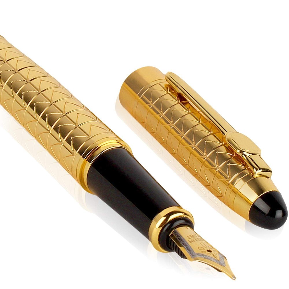 jinhao HERO 24 CT Gold Plated Premium Fountain Pen