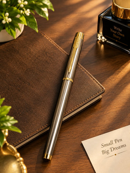 Dikawen 297 Silver & Gold Roller Ball Pen
