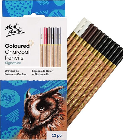 MONT MARTE Coloured Charcoal Pencil Set