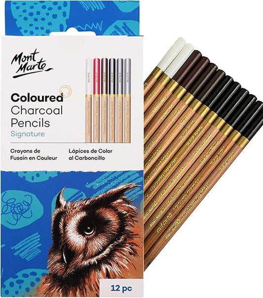 MONT MARTE Coloured Charcoal Pencil Set