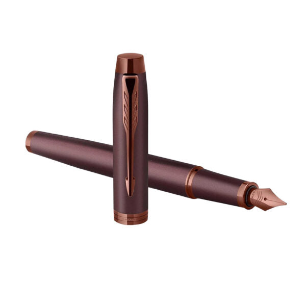 Parker IM Monochrome Burgundy Trim Fountain Pen