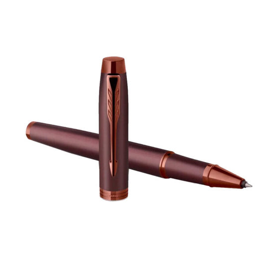 Parker IM Monochrome Burgundy Trim Rollerball Pen