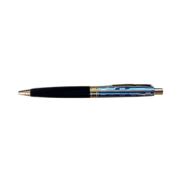 Parker Aster Black & Chrome Deluxe Gold Trim Ballpoint Pen