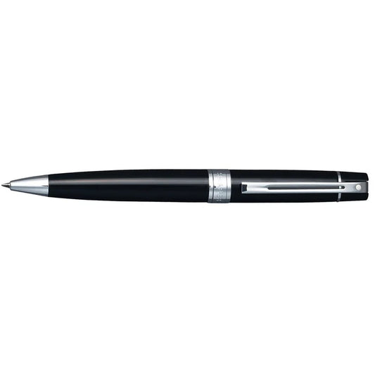 Sheaffer Glossy Black Ballpoint Pen With Chrome Trim