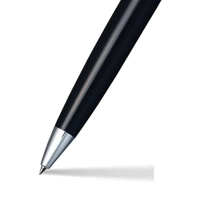 Sheaffer Glossy Black Ballpoint Pen With Chrome Trim