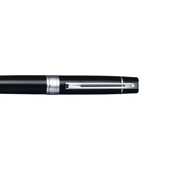 Sheaffer Glossy Black Ballpoint Pen With Chrome Trim