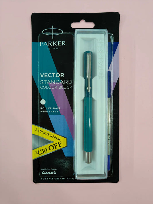 Parker Vector Standard Silver Trim Roller Ball Pen