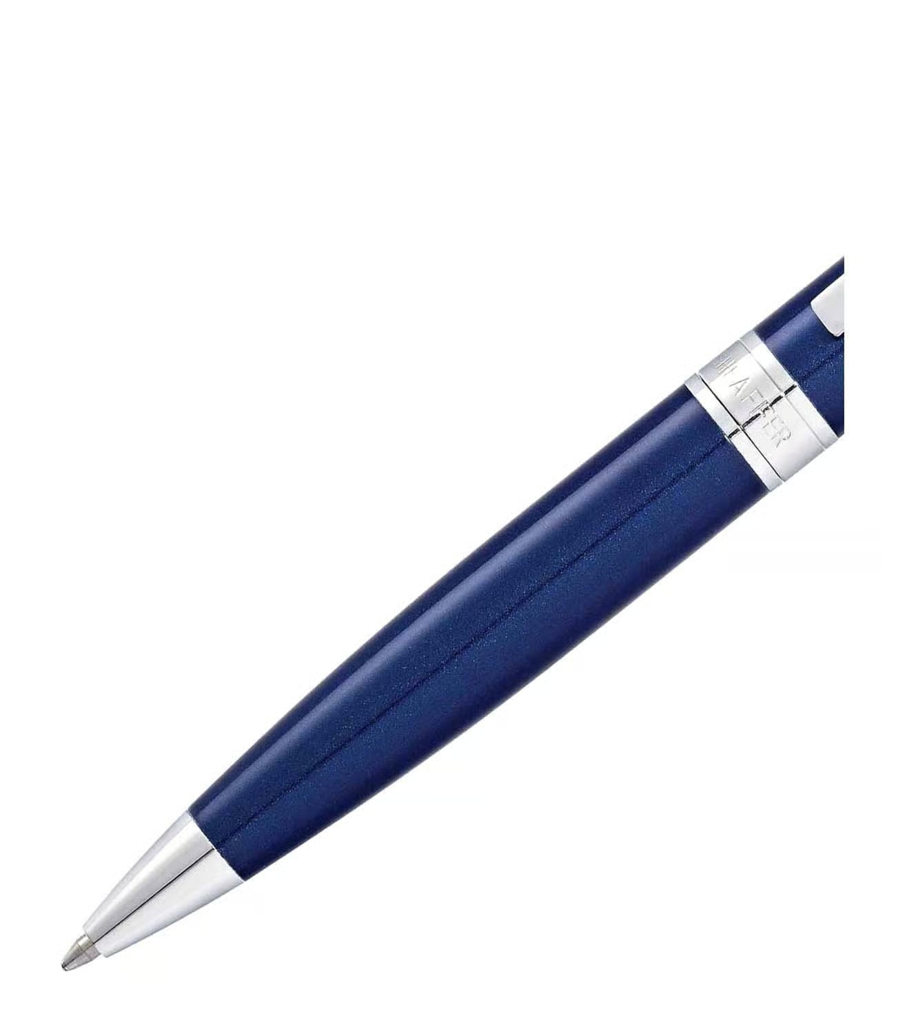300 Ballpoint Pen - Glossy Blue with Chrome Plated Trim