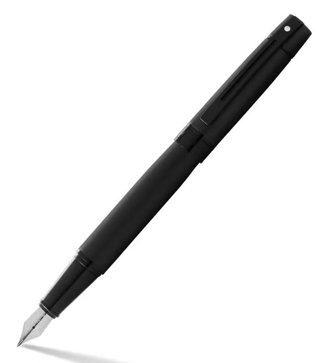sheaffers 300  Fountain Pen - Matte Black Lacquer with Polished Black Trim M