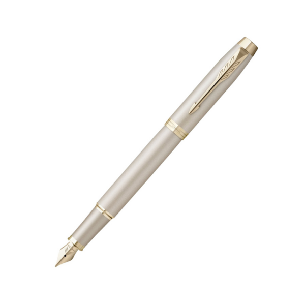 Parker IM Professional Monochrome Champagne Trim Fountain Pen