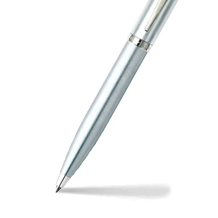 Sheaffer 9306 100 Ballpoint Pen Brushed Chrome with Chrome Plated Trim