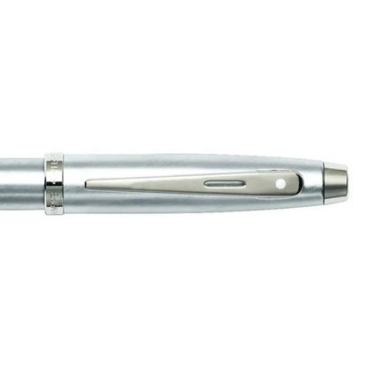 Sheaffer 100 Brushed Chrome Fountain Pen With Chrome Trims