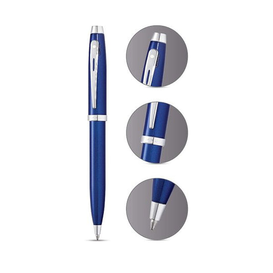 Sheaffer 9339 Pen – Glossy Blue With Chrome-Plated Trim Ball Pen