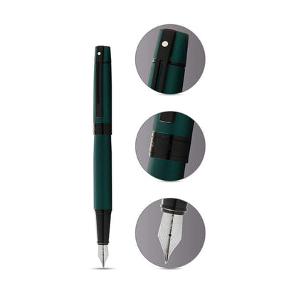 Sheaffer 300 9346 Matte Green with Polished Black Trim Fountain Pen