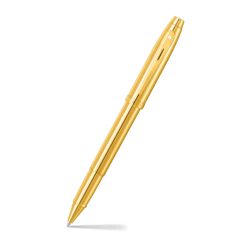 Sheaffer 100 9372 Glossy PVD Gold Rollerball Pen