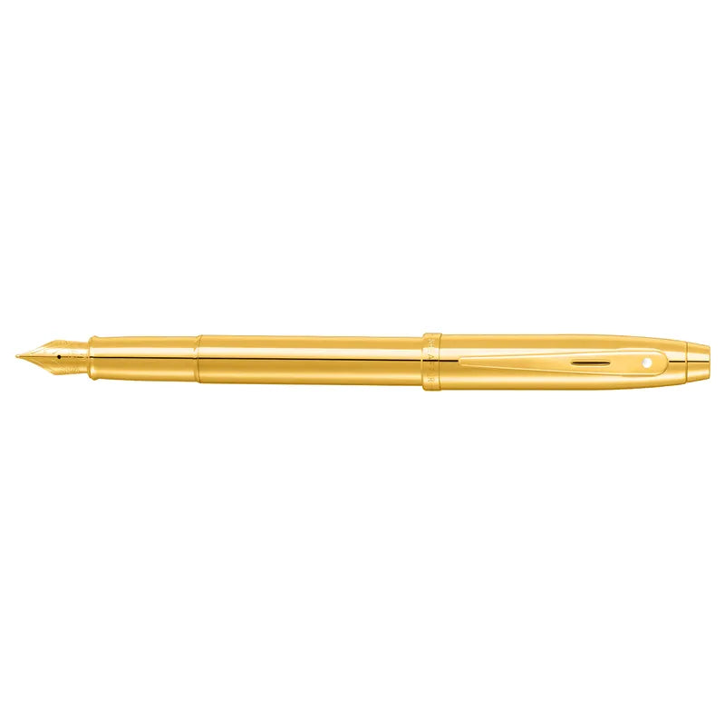 Sheaffer 100 9372 Glossy PVD Gold Fountain Pen