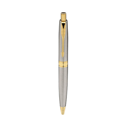 Parker Aster Brushed Metal Gold Trim Ballpoint Pen