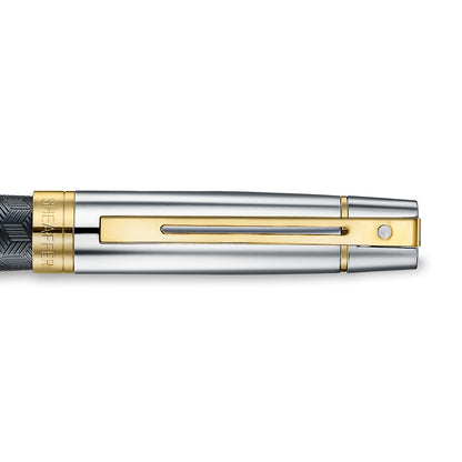 Sheaffer Black Rollerball Pen with Chrome Cap and Gold Trims