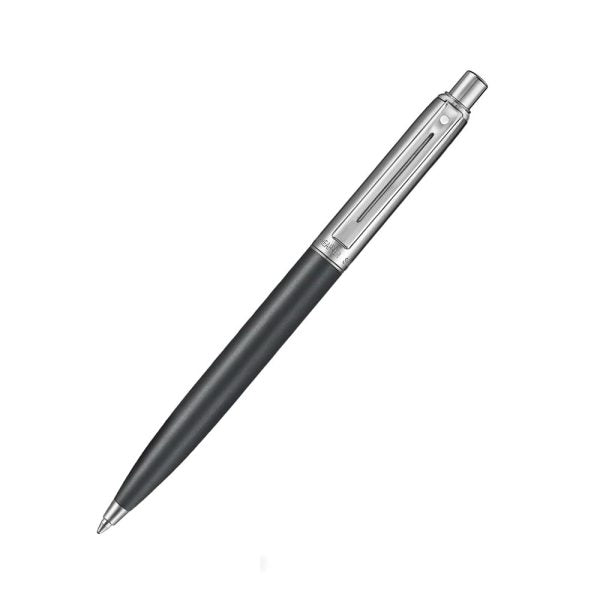Sheaffer Sentinel Metal E331 Ballpoint Pen – Matte Black with Chrome Cap & Chrome-Plated Trim