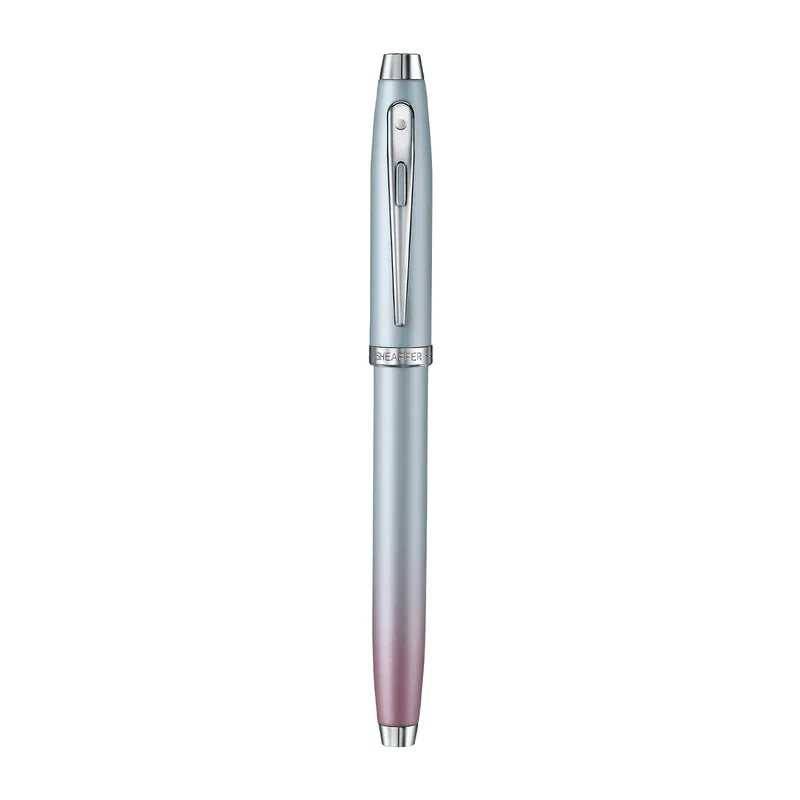 Sheaffer Expressions 100 9376 Blue and Pink Pearlised Gradient Rollerball Pen with Chrome-plated Trims