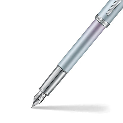 Sheaffer 100 9376 Expressions Blue and Pink Pearlised Gradient Fountain Pen with Chrome-plated Trims