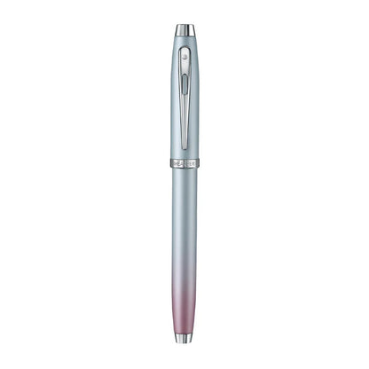 Sheaffer 100 9376 Expressions Blue and Pink Pearlised Gradient Fountain Pen with Chrome-plated Trims