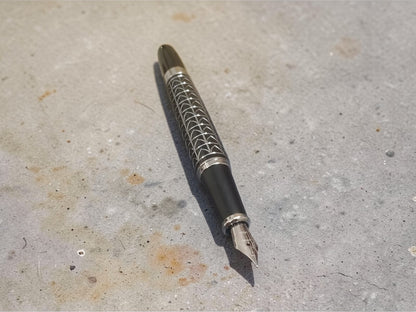 Jinhao 195 General Silver Armored Fountain Pen