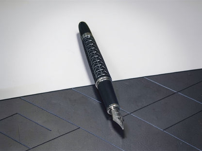 Jinhao 195 General Silver Armored Fountain Pen