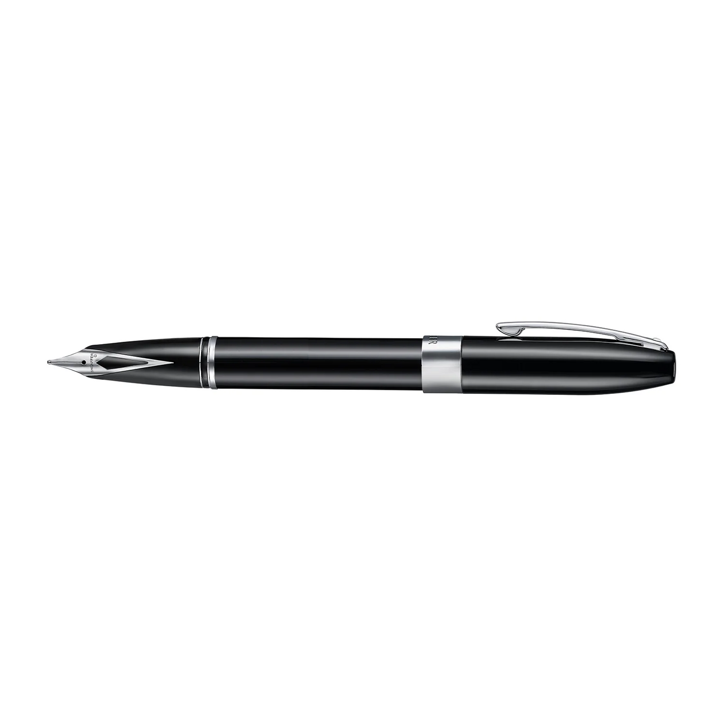 Sheaffer Legacy 9064 Glossy Black Inlaid Nib Fountain Pen with Chrome-Plated Trim