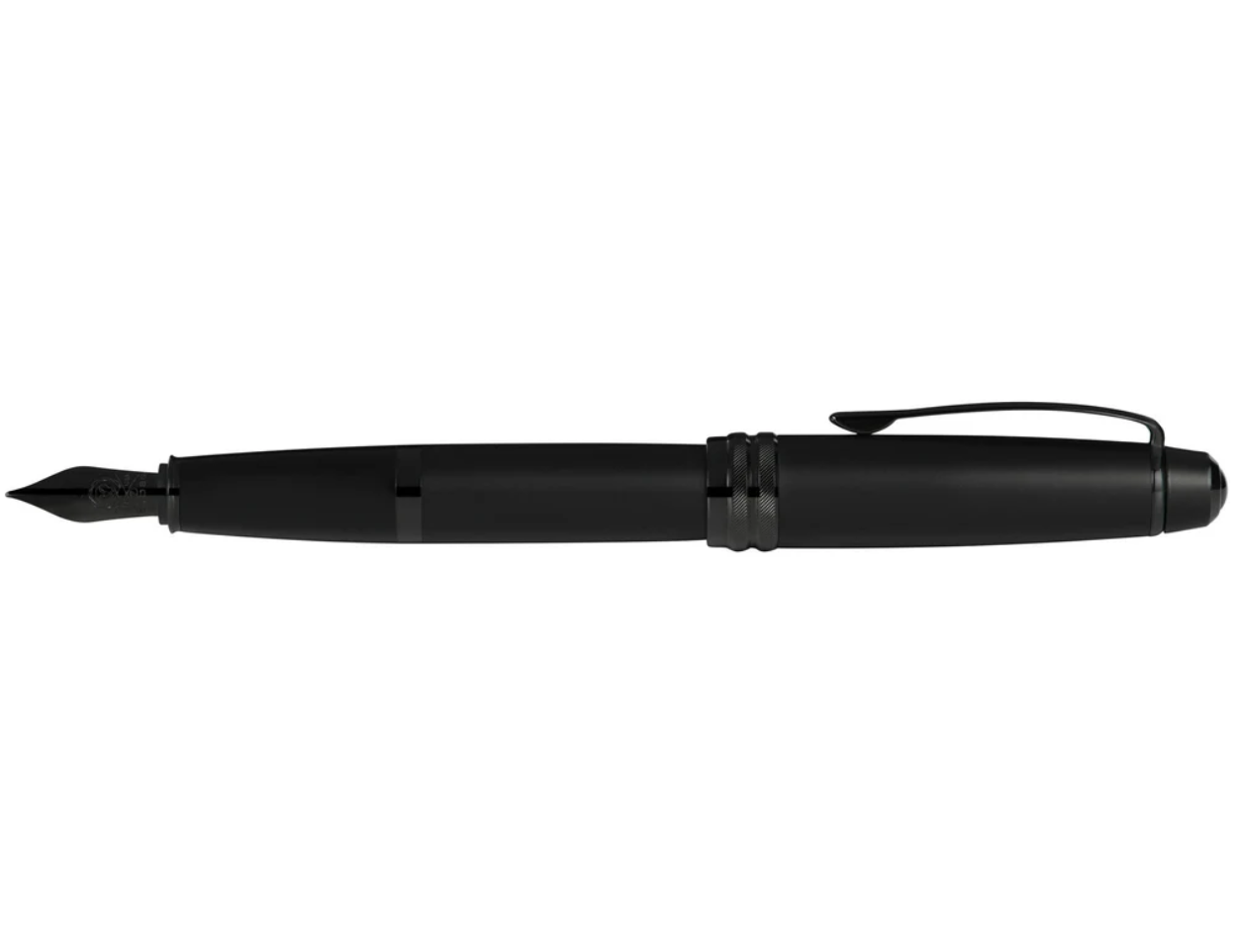 Bailey Matte Black Lacquer Stainless Steel Medium Nib Fountain Pen