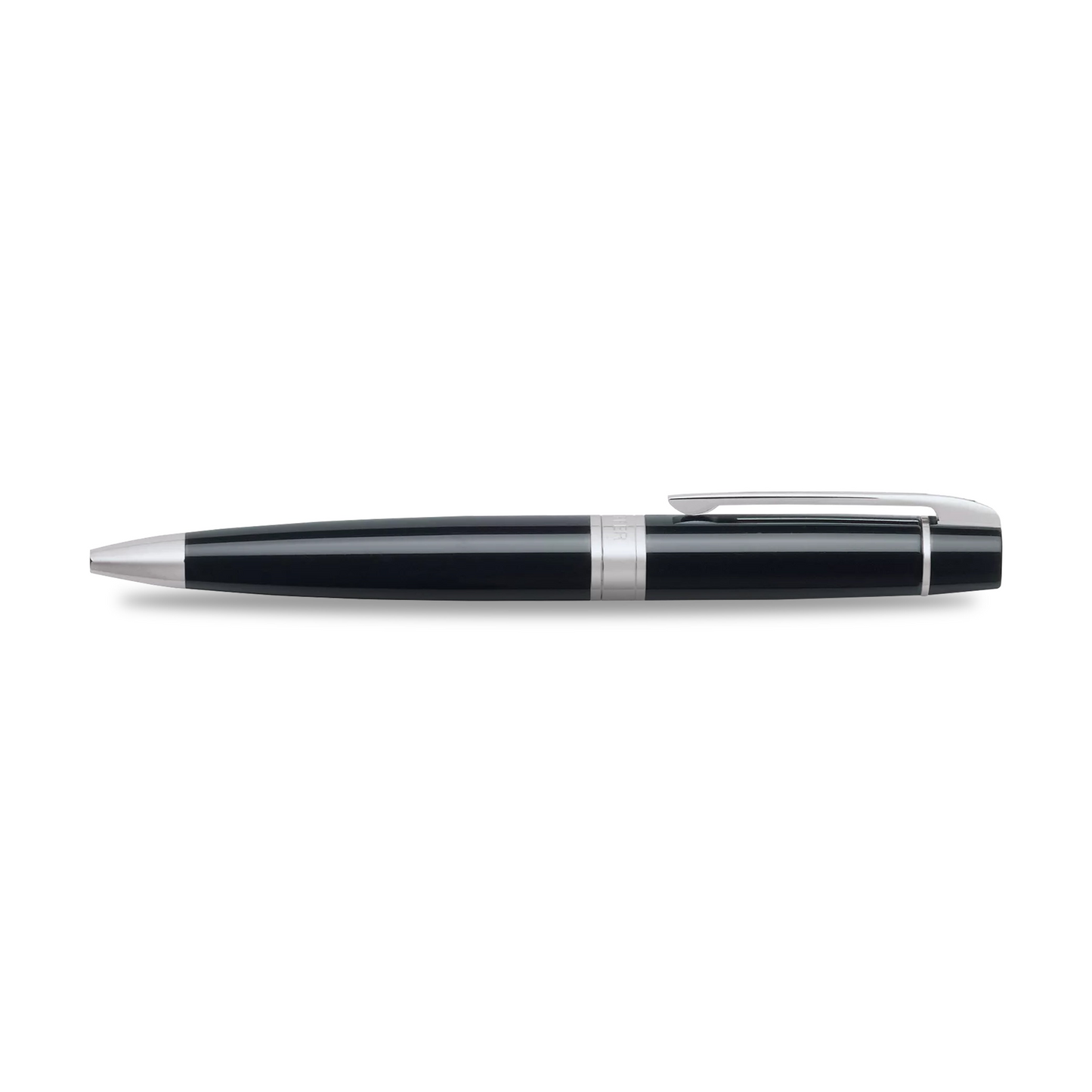 Sheaffer Glossy Black Ballpoint Pen With Chrome Trim