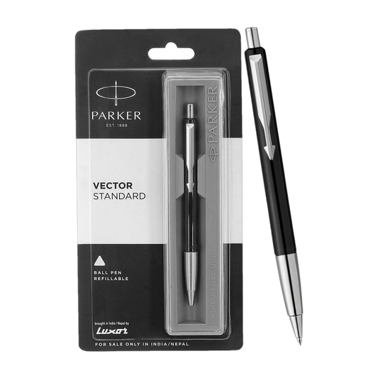 Parker Vector Standard Chrome Trim Ball Pen