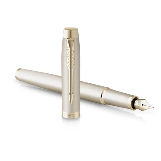 Parker IM Professional Monochrome Champagne Trim Fountain Pen