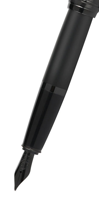 Bailey Matte Black Lacquer Stainless Steel Medium Nib Fountain Pen