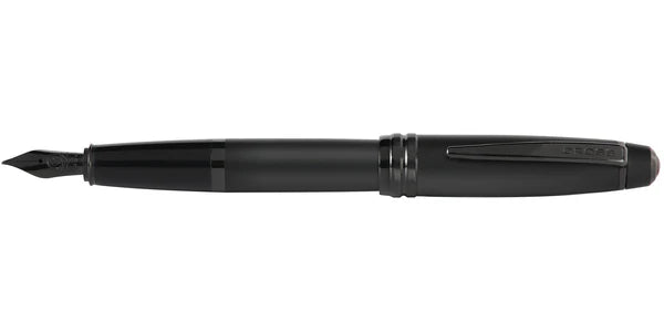 Bailey Matte Black Lacquer Stainless Steel Medium Nib Fountain Pen