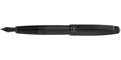 Bailey Matte Black Lacquer Stainless Steel Medium Nib Fountain Pen
